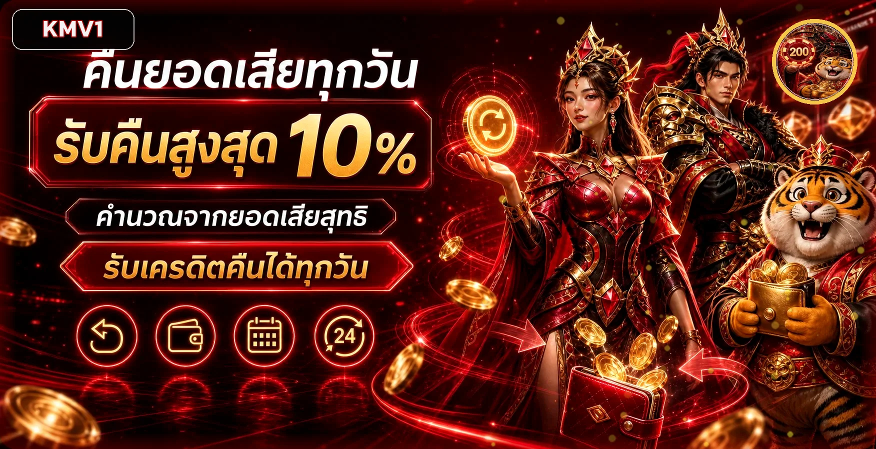 ภาพ KMV1 คืนยอดเสียพร้อมเอฟเฟกต์แดงทอง